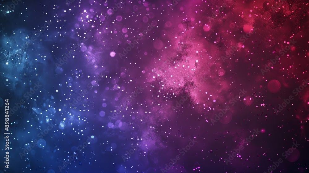Blue and pink toned abstract background with bokeh and starry galaxy simulation Blue and pink toned abstract background with bokeh and starry galaxy simulation