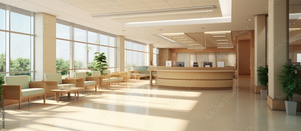 Fototapeta premium Lobby in modern medical clinic