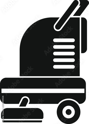 Simple icon depicting a floor polishing machine, ideal for representing professional cleaning services