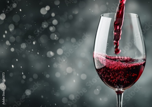 Red Wine Pouring Into Glass