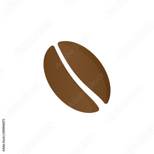 Coffee bean Icon isolated on white background