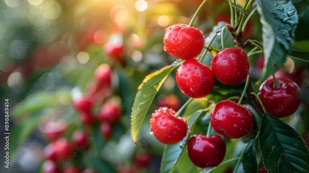 Obraz premium Ripe Berries Hanging From Tree