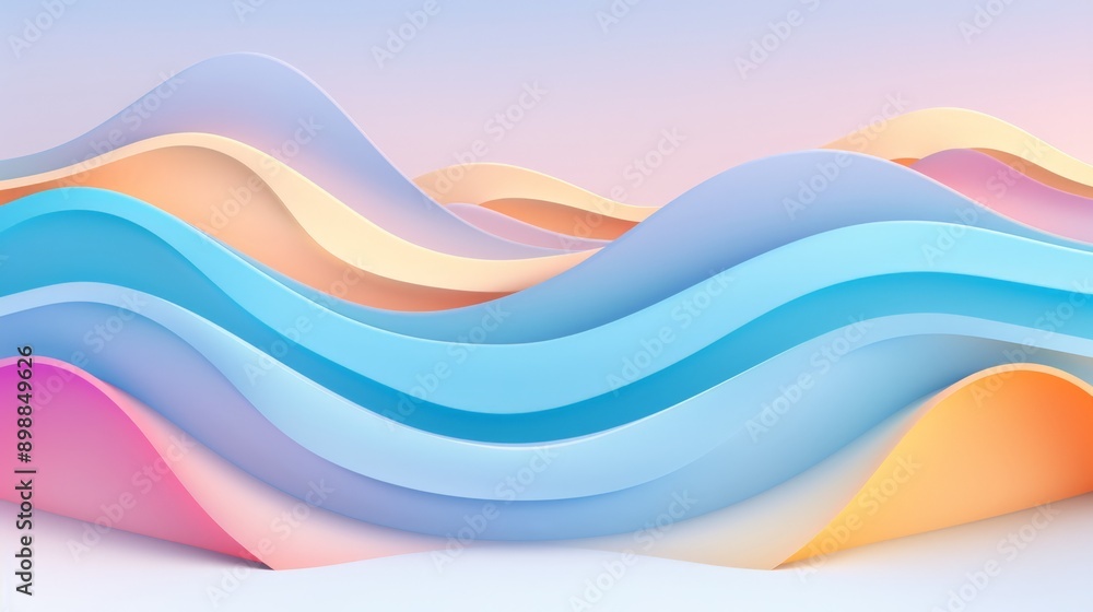 Vibrant abstract pastel color waves flowing on a bright background, creating a dynamic and contoured backdrop Vibrant abstract pastel color waves flowing on a bright background, creating a dynamic and contoured backdrop