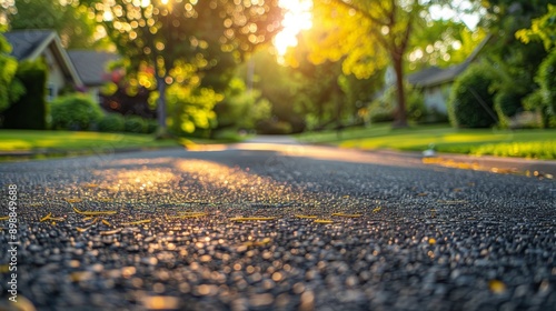 Sun Shining on Urban Street