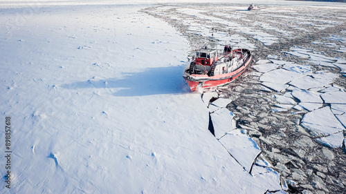 Icebreaker on Vistula River...