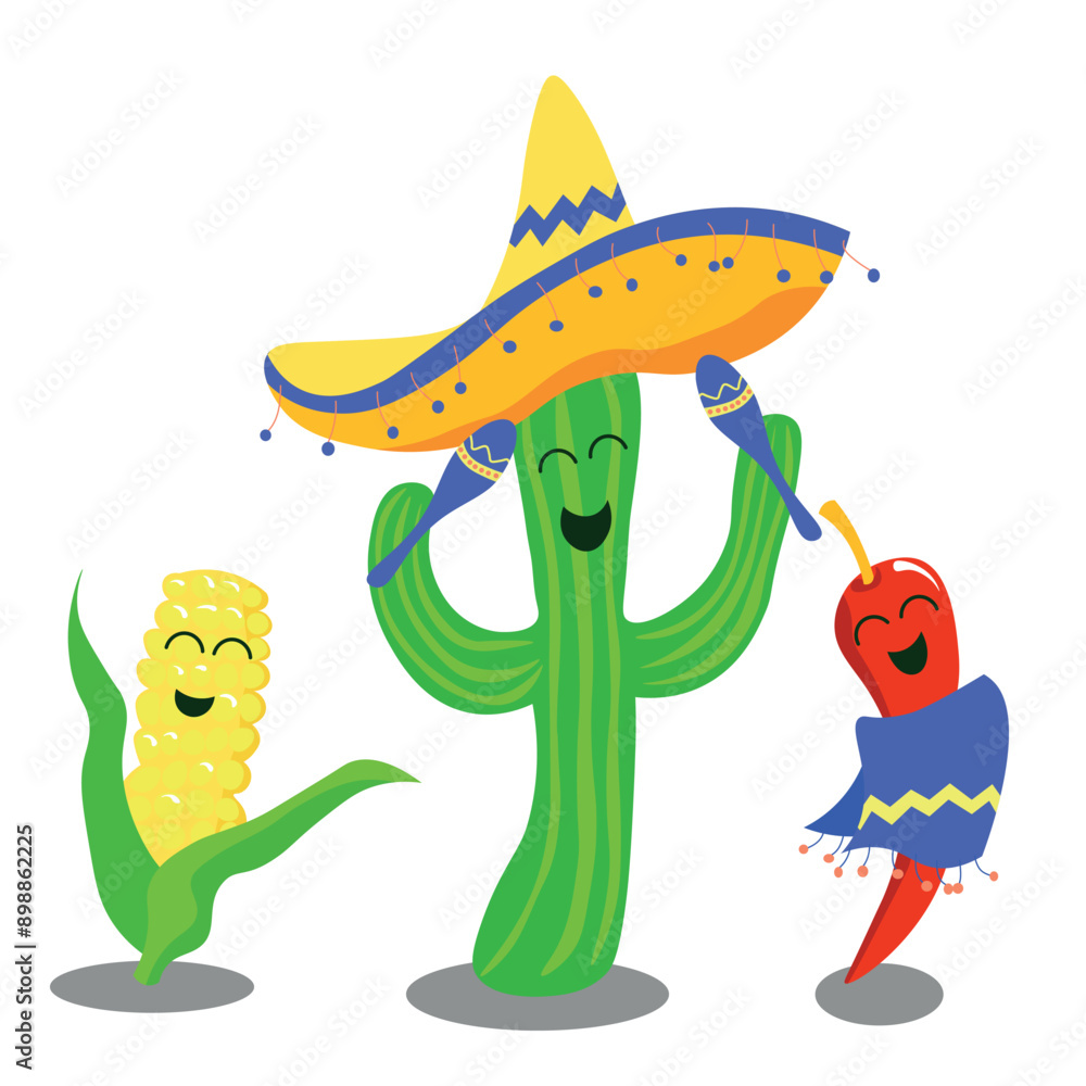Naklejka premium Mexican Food, Mexican Culture