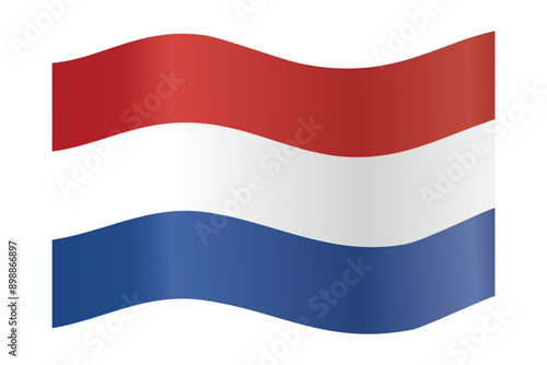  Flag of Netherlands background waving flag gradient texture vector illustration clipart for decoration ceremony. Shiny silk 3D Dutch flag 300dpi.
