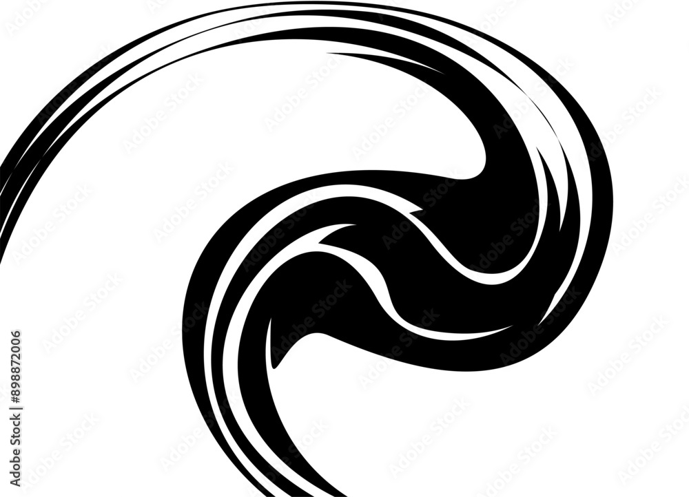 Vector Pattern of twisted black lines on a white background. For packaging, covers, textiles, advertising, web design. Spiral.. Vector design element Vector Pattern of twisted black lines on a white background. For packaging, covers, textiles, advertising, web design. Spiral.. Vector design element
