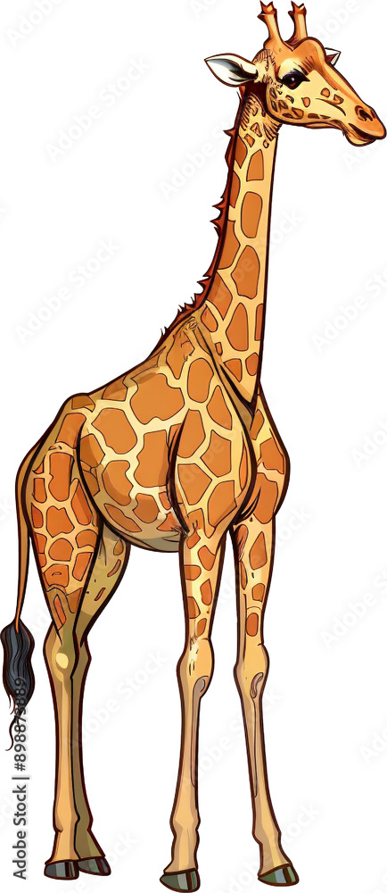 Naklejka premium 목이 긴 기린, 기린, 동물,long neck giraffe, giraffe, animal