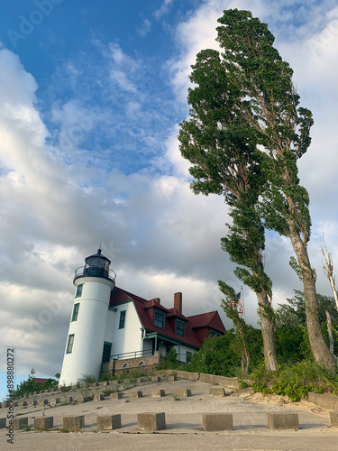 Point Betsie Lighthouse on Lake Michigan, Benzie County, Frankfort MI USA near Sleeping Bear Dunes National Lakeshore photo