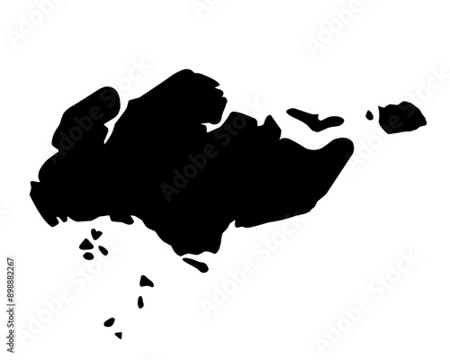 singapore map silhouette