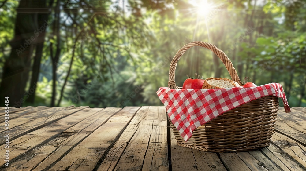 Picnic Basket Ready for a Day Out in Nature Picnic Basket Ready for a Day Out in Nature