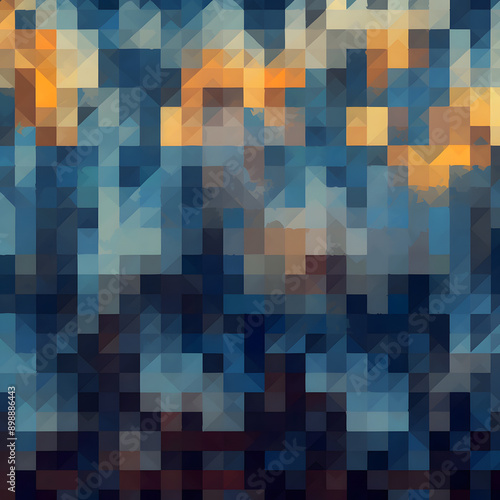 Pixelated Abstract Design