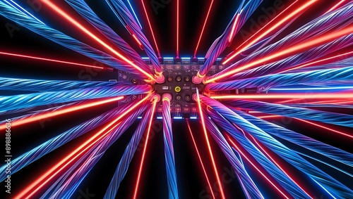 Wallpaper Mural Fiber Optic Cables with Glowing Light Traveling Through for a High-Tech and Futuristic Background

 Torontodigital.ca