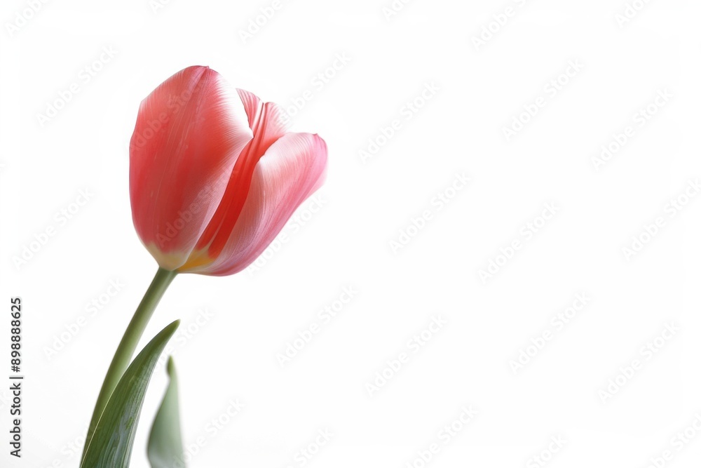 Elegant depiction of a blooming tulip in minimalist style Elegant depiction of a blooming tulip in minimalist style