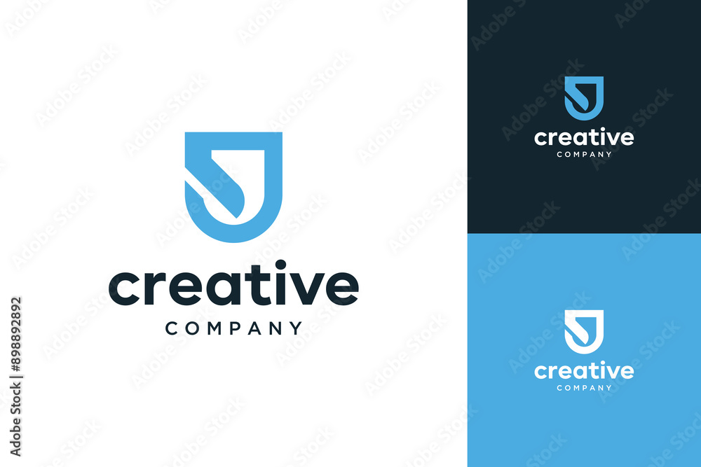Minimalist Shield modern icon vector logo design template Minimalist Shield modern icon vector logo design template