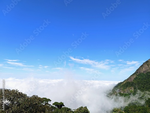 Céu do ponto mais alto da serra de Teresópolis, acima das nuvens photo