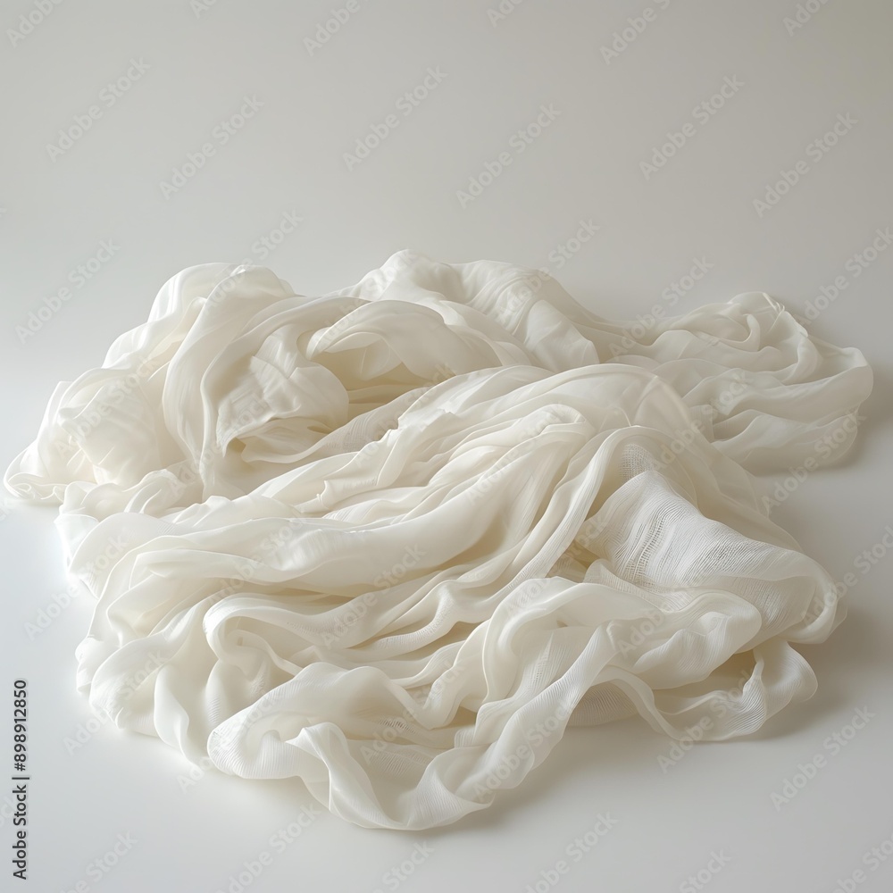 White Fabric on White Background White Fabric on White Background