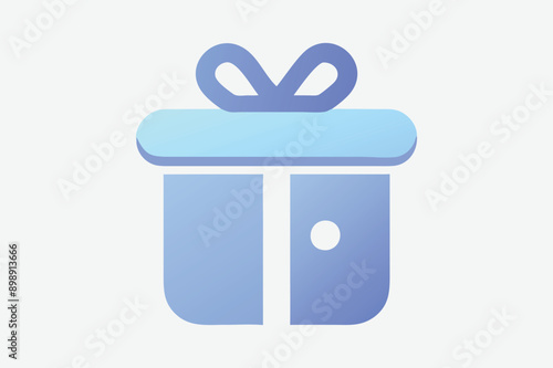 Vector gift box illustration with ribbon design concept