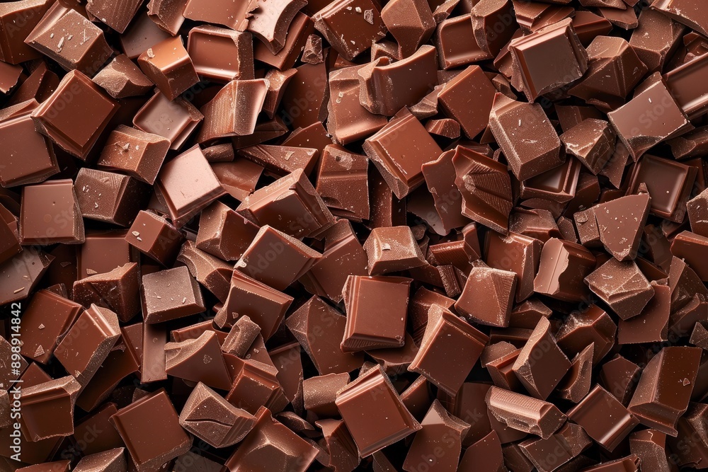 Chocolate pieces background, seamless pattern Chocolate pieces background, seamless pattern