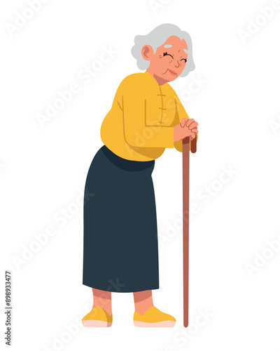 old woman grandma character