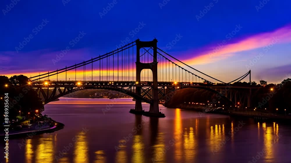 Bridge Silhouette at Sunset. Bridge Silhouette at Sunset.