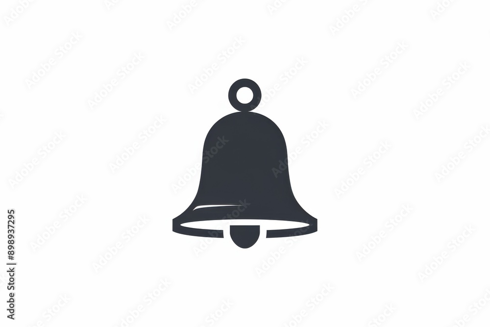 Silhouette of a Bell Icon: Elegance in Minimalism Silhouette of a Bell Icon: Elegance in Minimalism