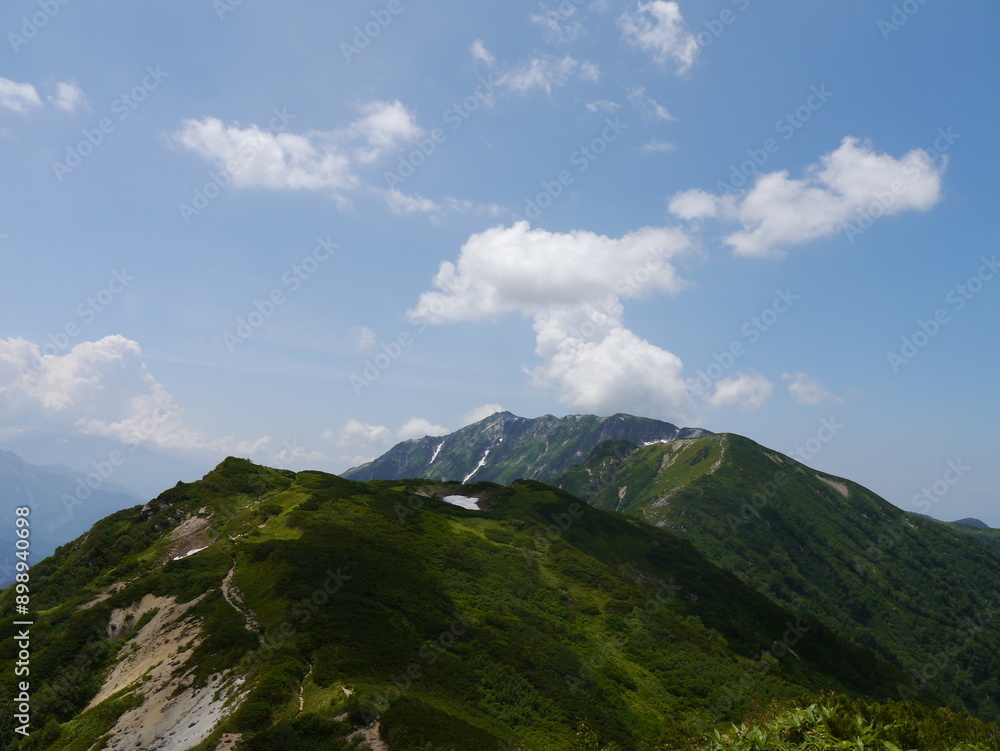 北アルプスの稜線 北アルプスの稜線
