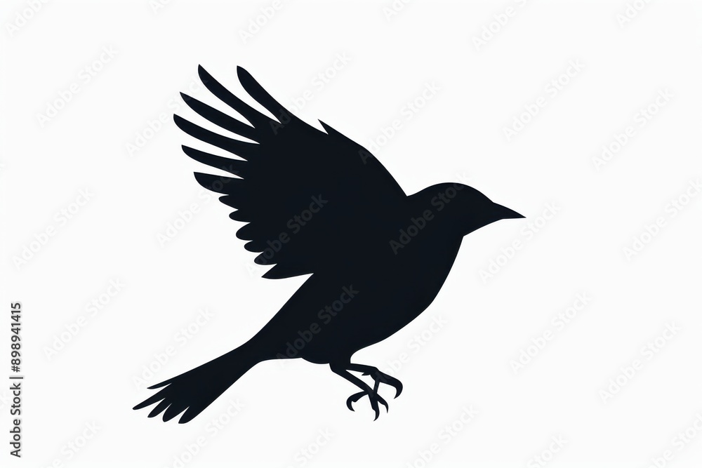 Fototapeta premium Graceful silhouette of a bird soaring high symbolizing freedom and peace