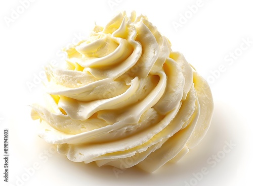 Close-up of a white frosting swirl photo