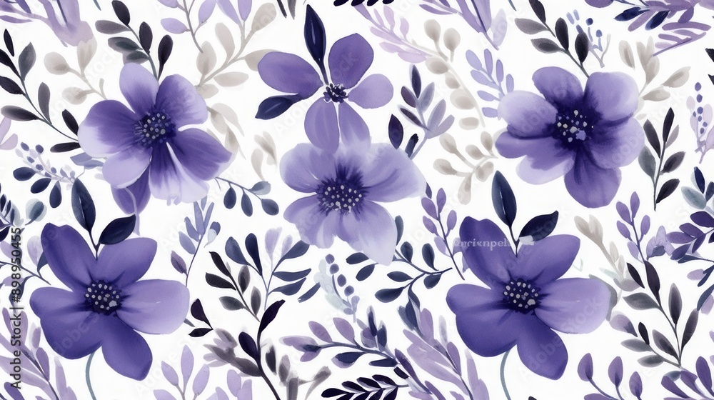 The backdrop adorned with blue violets and blue leaves brings a feeling of calmness and depth, like being in a magical garden. The backdrop adorned with blue violets and blue leaves brings a feeling of calmness and depth, like being in a magical garden.