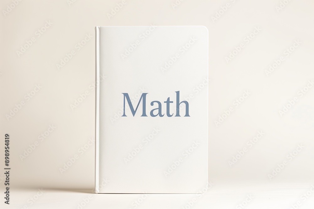Isolated Blank Math Textbook Template on Blank White No Background Generative Illustration Isolated Blank Math Textbook Template on Blank White No Background Generative Illustration