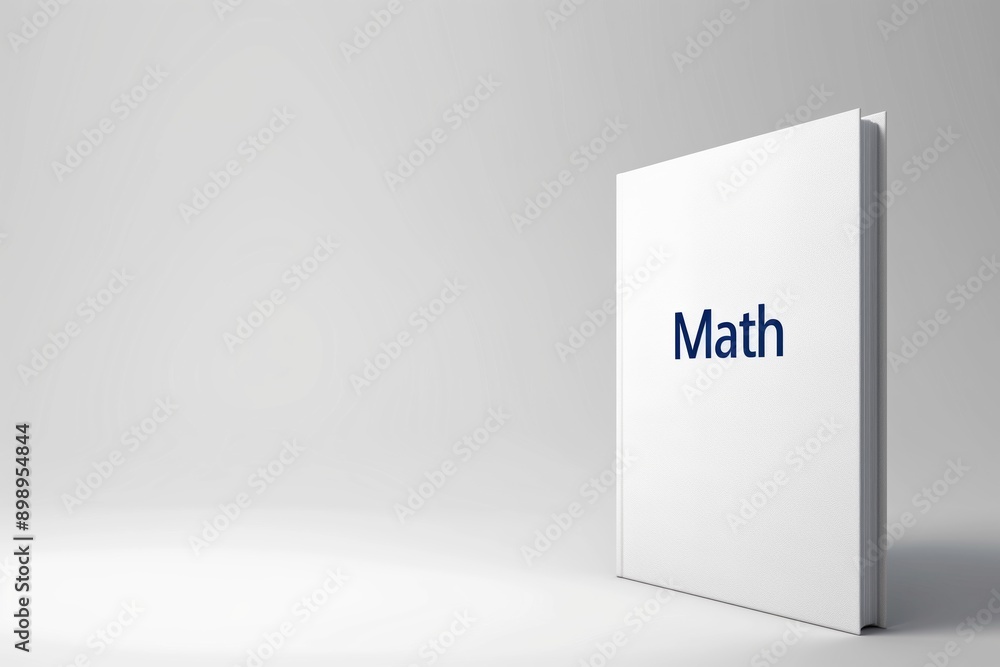 Isolated Blank Math Textbook Template on Blank White No Background Generative Illustration Isolated Blank Math Textbook Template on Blank White No Background Generative Illustration