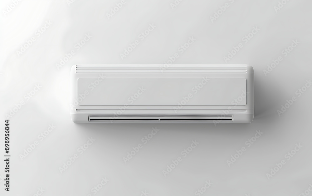 Air conditioner isolated on white background. 3D rendering. 3D illustration Air conditioner isolated on white background. 3D rendering. 3D illustration