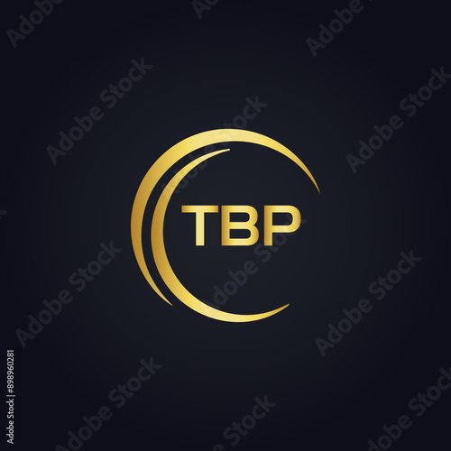 TBP logo. T B P design. White TBP letter. TBP, T B P letter logo design. T B P letter logo design in GOLD, GOLDEN LOGO, THREE, style. letter logo set in one artboard. T B P letter logo vector design. photo