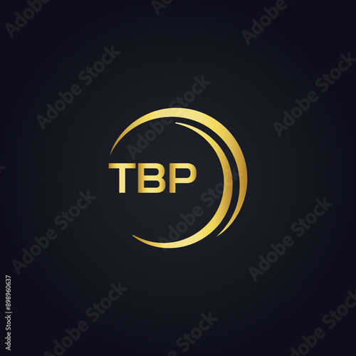 TBP logo. T B P design. White TBP letter. TBP, T B P letter logo design. T B P letter logo design in GOLD, GOLDEN LOGO, THREE, style. letter logo set in one artboard. T B P letter logo vector design. photo