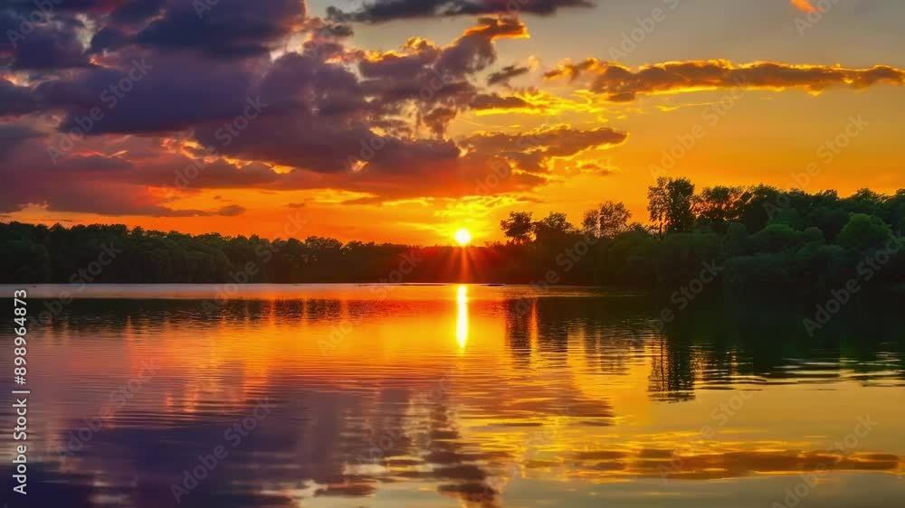 Sunset on the lake Sunset on the lake