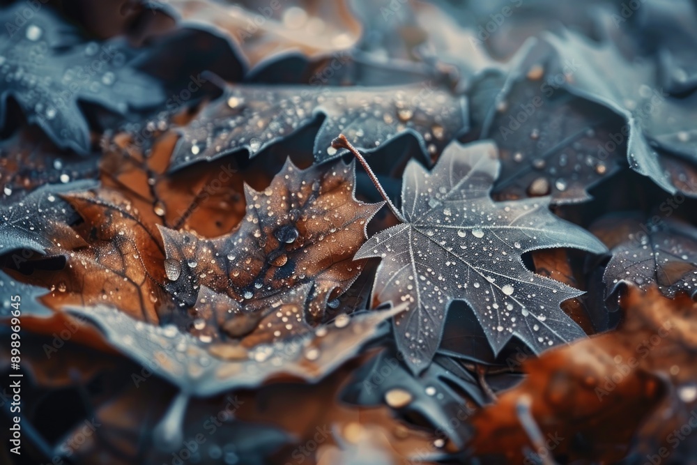A cluster of leaves submerged in water A cluster of leaves submerged in water