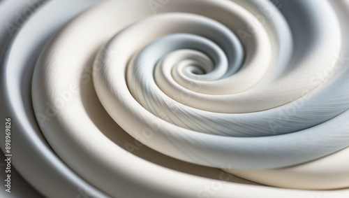 Delicate Ceramic Swirls Create Intricate Patterns of White and Blue Artistry 