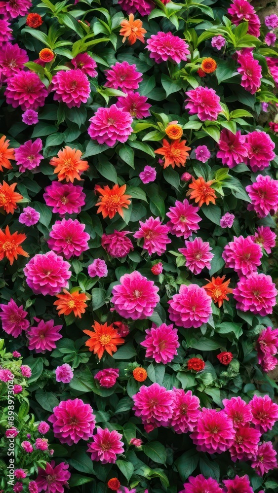 a close up of a bunch of flowers with green leaves a close up of a bunch of flowers with green leaves