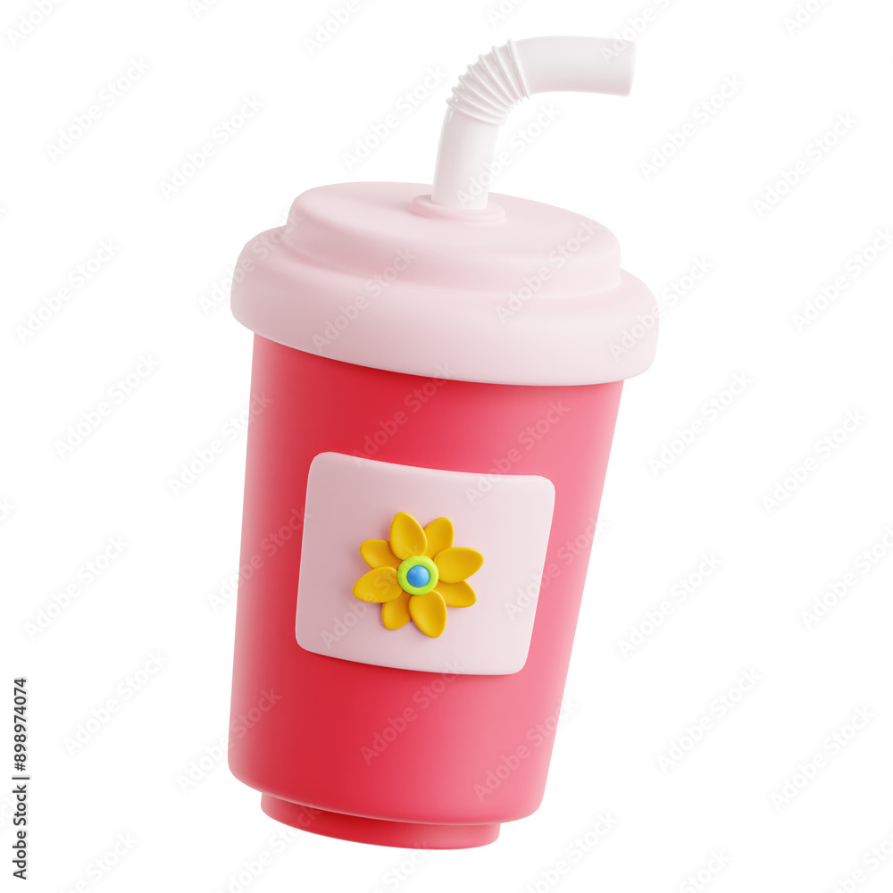 PNG 3D Soda Drink icon isolated on a white background PNG 3D Soda Drink icon isolated on a white background