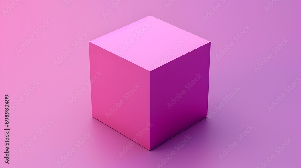 Pink Cube 3D Rendering Illustration Pink Cube 3D Rendering Illustration