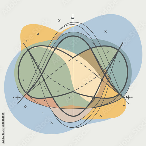 Abstract math background. Geometric element, line design, square pattern. EPS version