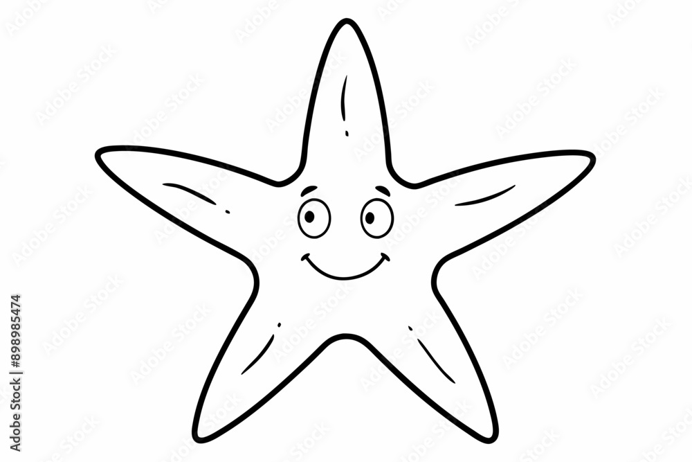 Funny Starfish Vector Illustration with White Background, Funny starfish vector illustration with white background, perfect for cartoons, clipart, and line art Funny Starfish Vector Illustration with White Background, Funny starfish vector illustration with white background, perfect for cartoons, clipart, and line art