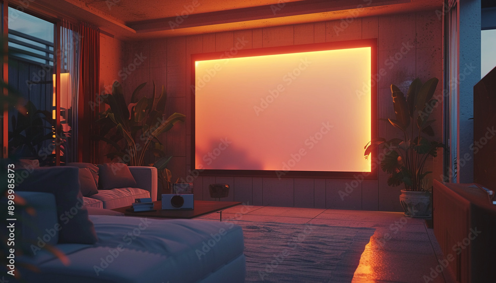 Contemporary Japan living room integrated tech Contemporary Japan living room integrated tech