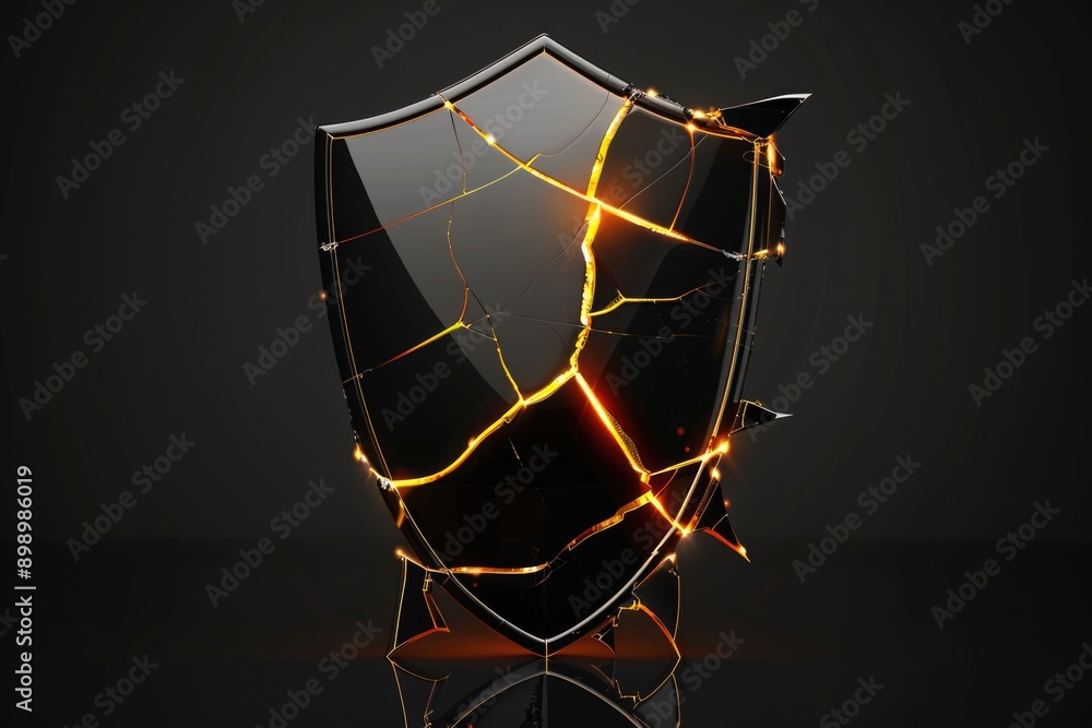 A worn-out shield with a noticeable crack in the middle, ideal for use in scenes where armor is needed A worn-out shield with a noticeable crack in the middle, ideal for use in scenes where armor is needed