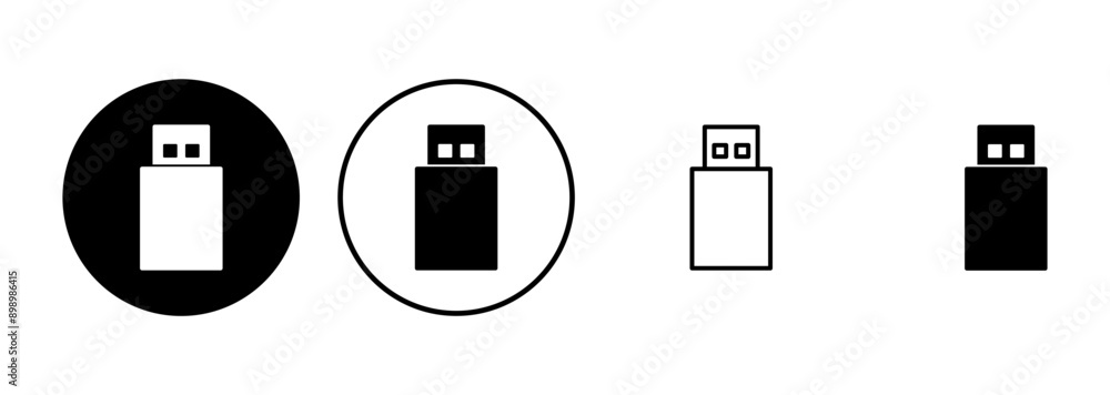 Usb icon set. Flash disk icon vector Usb icon set. Flash disk icon vector