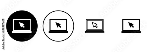 Laptop icon set. computer icon vector