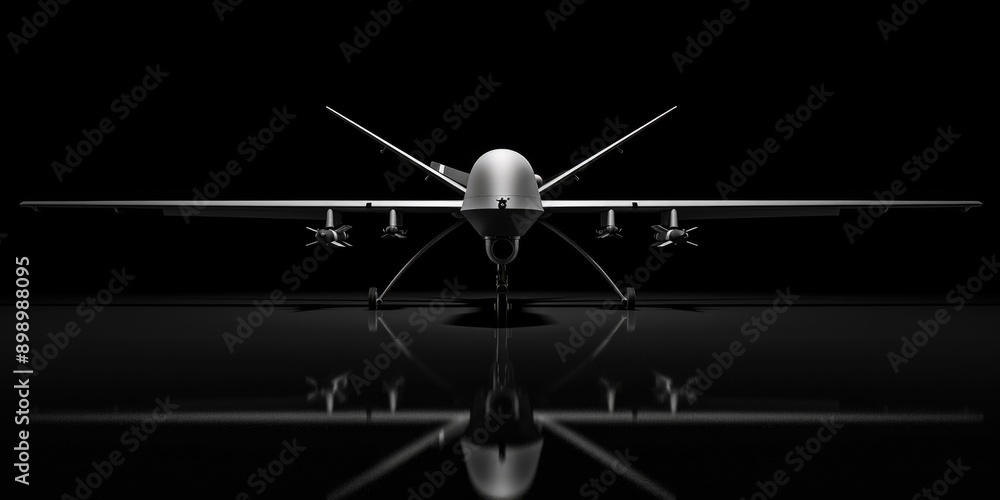 A classic aircraft in monochrome A classic aircraft in monochrome