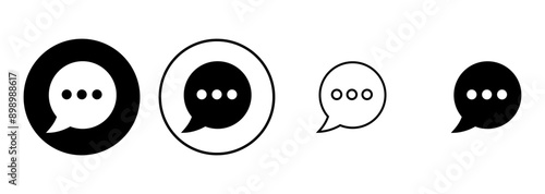 Chat icon set. speech bubble icon. comment icon vector. message. contact us